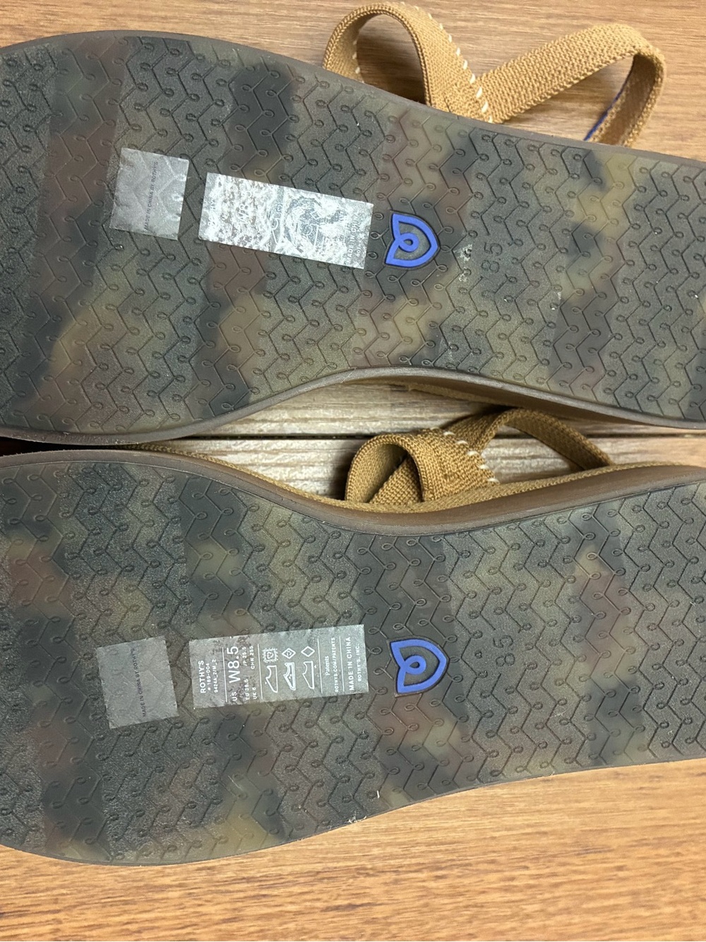 Rothy's Tan the lightweight sandal wren whipstitch NEW various sizes - Picture 10 of 12